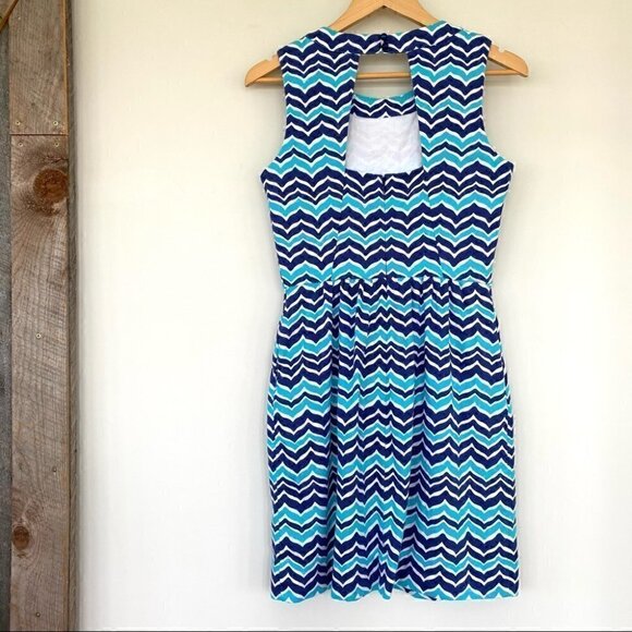 Vineyard Vines sleeveless mini dress with  crew neck, stretch cotton, lined - Picture 6 of 12